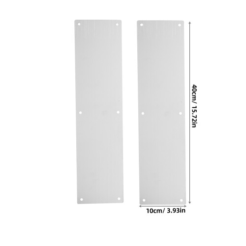 1Set Silberner Metall Türtrittschutz Edelstahlblech 1