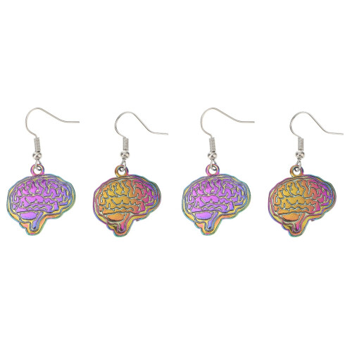 2 Paar Brain Ohrringe Dangler Anhänger Schmuck 2