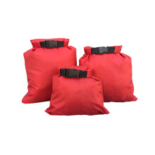 Dry Bag 3-Pack Lightweight Waterproof Storage Pouches For Camping, Boating, Kayaking, Rafting, Fishing Red