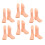 6 Stuks Voetmal Plastic Voet Beige Plastic 1
