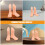 6 Stuks Voetmal Plastic Voet Beige Plastic 6