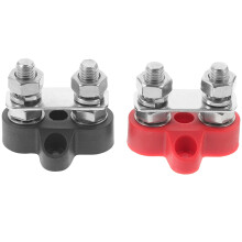 2Pcs Car Terminal Block Stainless Steel Plastic Battery Bus Bar Marine