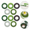 Raindrops 54er Pack -Papierband Für Party- Und 5