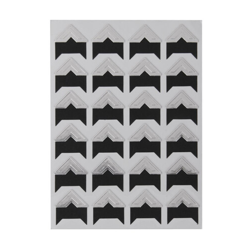 Photo Album Ecksticker Selbstklebend 5 Stk. Flash Silber 2