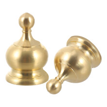 2Pcs Copper Lamp Finials Light Screw Caps Golden Decor for Lamp Shades