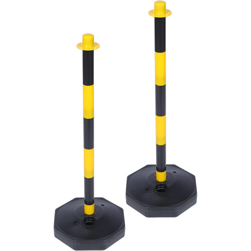 Isolation Pile 2 Pcs Warning Post Traffic Separation Post Emergency Stop Protection Conical Road Sign Post Construction