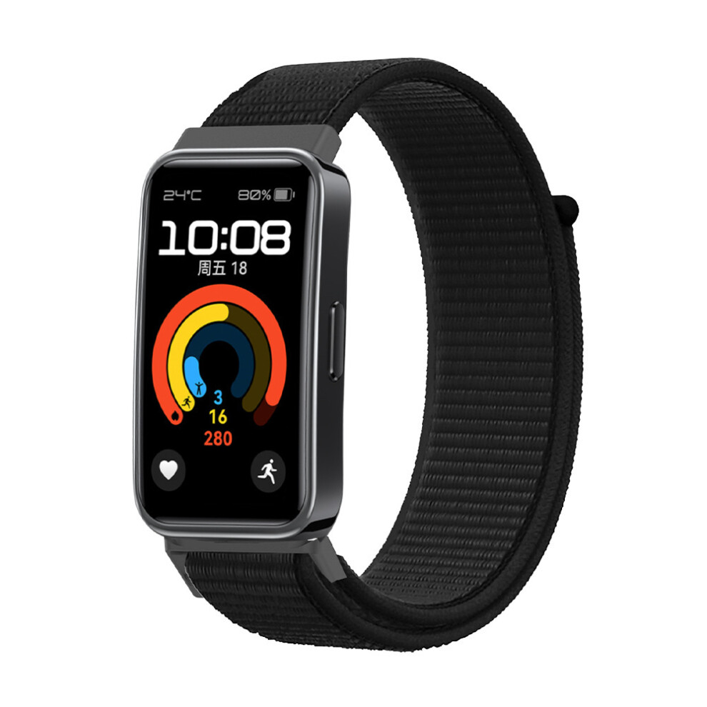 Nylon Watch Strap For Huawei Band 9 / Huawei Band 8 Black 7314280552733