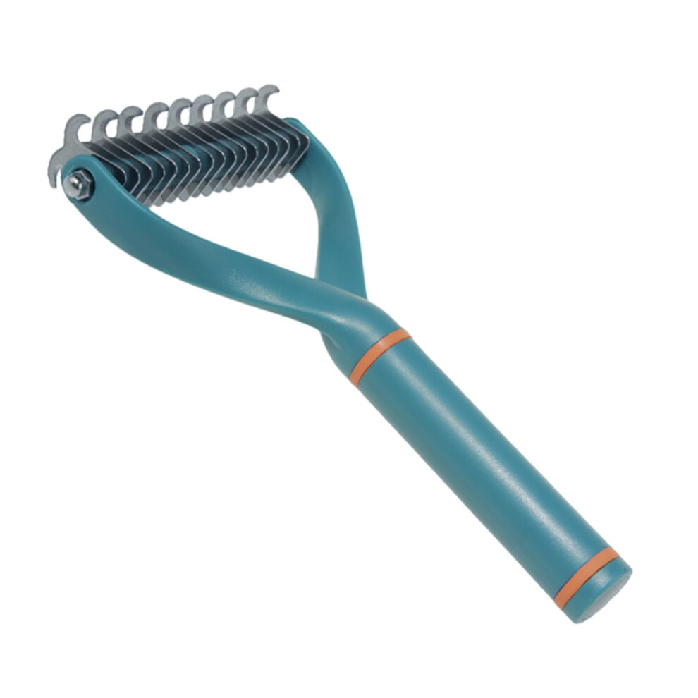 Green Grooming Brush Comb Handheld Deshedding And Dematting Tool For Short Hair Massaging Comb Water Size L