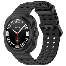 Sport Silicone Watch Strap for Samsung Watch Ultra 47mm Black