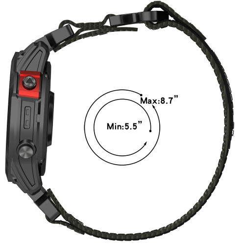 Garmin 20 mm Nylon-Uhrenarmband Grey 2
