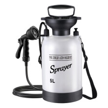 Portable Camping Shower 5L Capacity, 10-Mode Sprayer Head, 9.84ft Hose for Garden, Picnic, Hiking, Beach, Car Cleaning