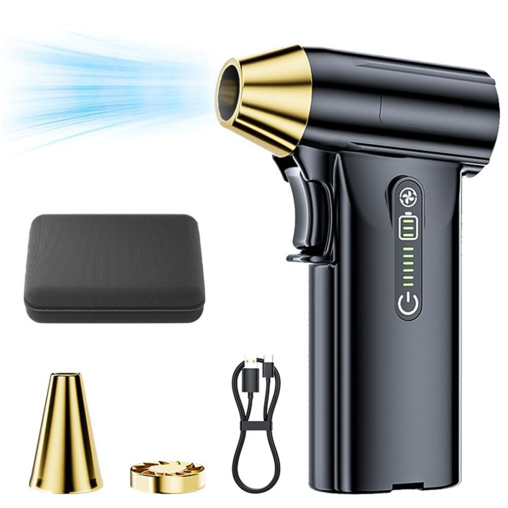 Compressed Duster Handheld Cordless Duster 130000 Rpm Rechargeable Blower 3 Gear Adjustable Black 9393856291021
