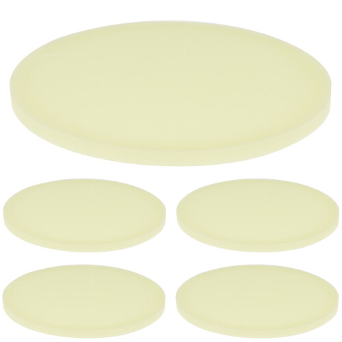 5 Pcs Luminous Coasters Yellow Perfect For Whiskey 2