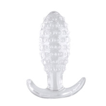 Anal Butt Plug Silicone Pineapple Shape S/M/L/XL Prostate Massager White