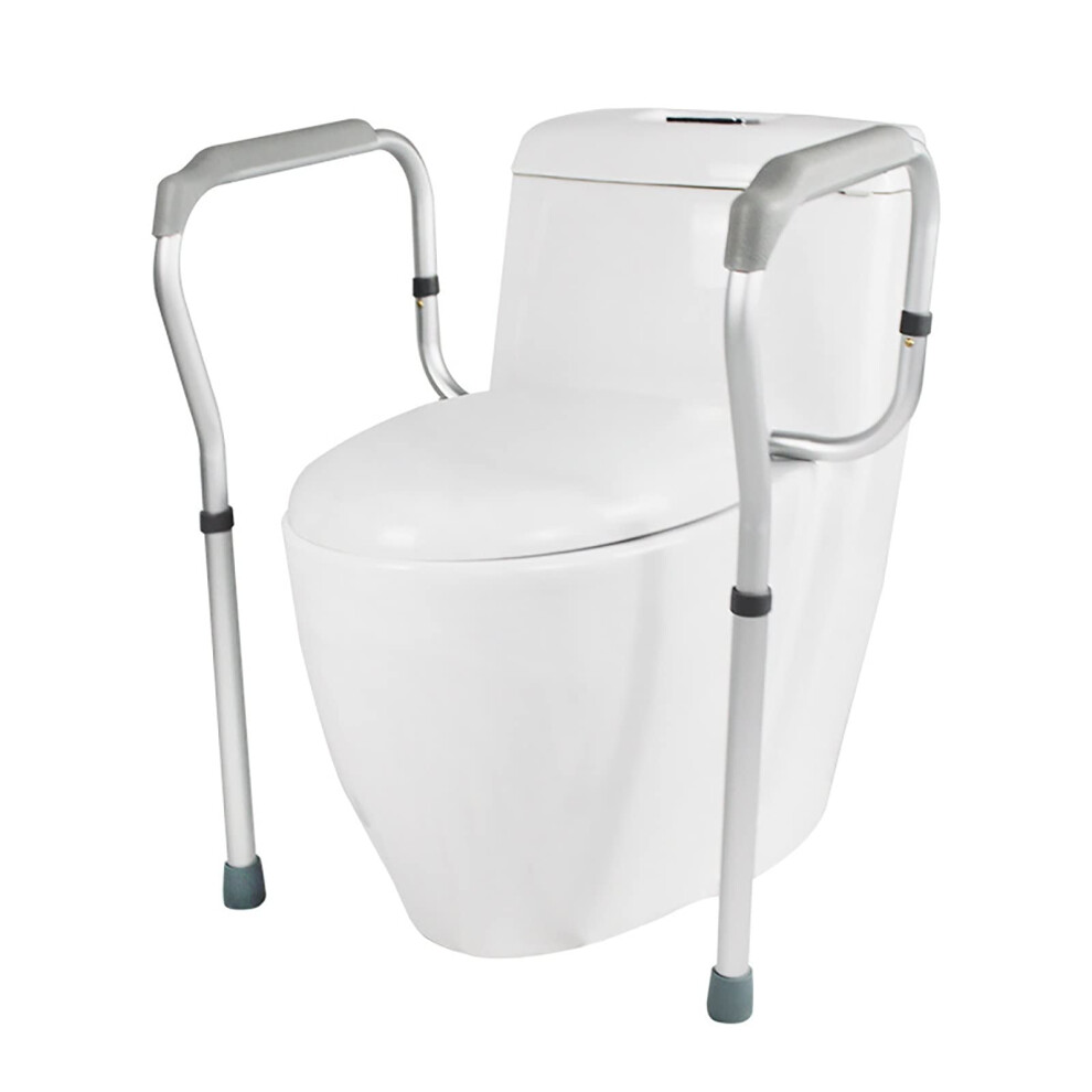 Toilet Safety Rail Adjustable Frame For Elderly No-Punch Installation Anti-Slip Guardrail Disabled
