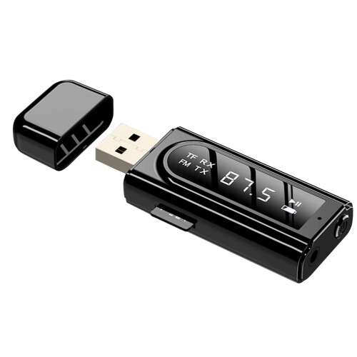 Wireless Ontvanger Transmitter Led Auto FM 3,5 Mm Aux USB 1