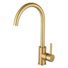 Stainless Steel Brushed Wash Basin Basin Mixing Kitchen Hot And Cold Water Faucet G1/2 Gold Finish Kitchen Sink