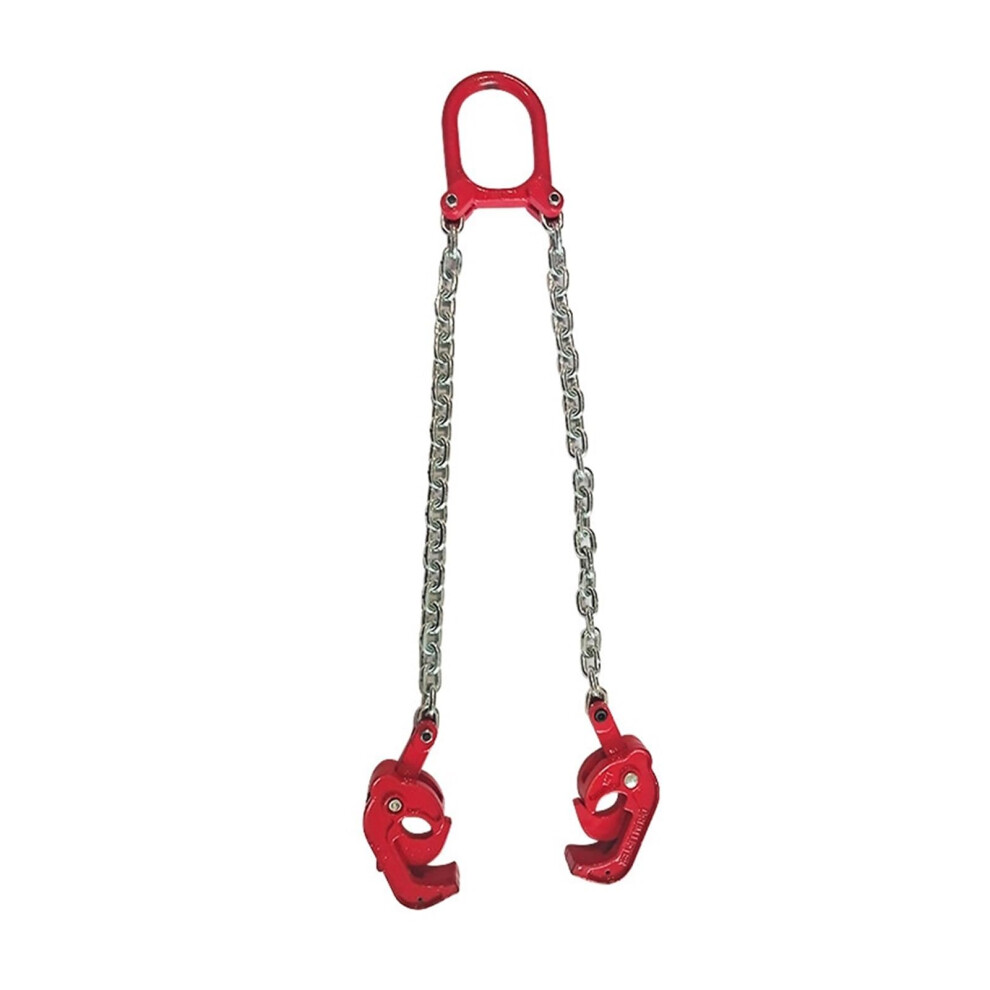 Chain Sling Hoisting Sling 2T 0.5M Two-Leg Two-Claw Lifter For Drum Bucket Barrel Oil Can Engine Hoist 9354506238681
