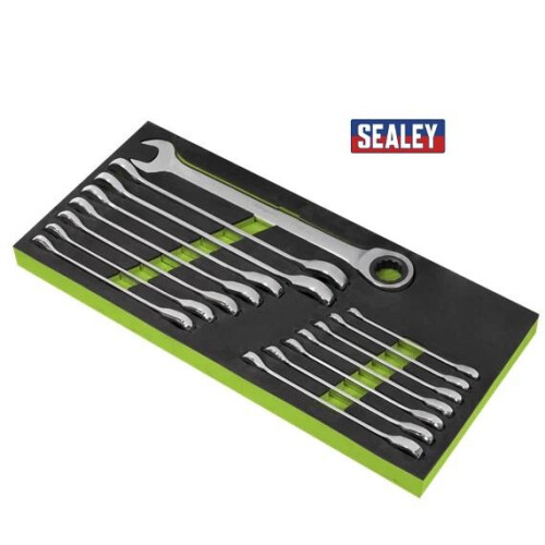 Sealey Combination Ratchet Spanner Set 15pc Metric 2