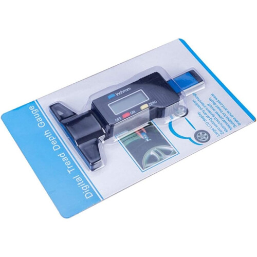 Vernier Caliper Electronic Digital Display Tire Pattern Depth Gauge Ruler 0-25mm Blue One Size 1