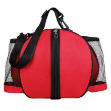 Basketball Shoulder Bags Outdoor Sports Bag With Two Elastic Pockets Soccer Ball Holder For Volleyball Gym Travel Red