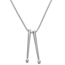 Worgeous Tender Drumstick Halskette Männer 33,50x4,50x0,40 Cm Silber
