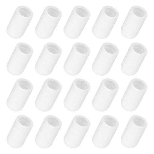 20 Stk Drumstick Tips Silikon Übematte Weiß