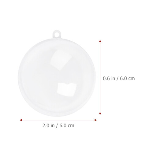 10pcs Clear Fillable Plastic Baubles For Diy Crafts 1