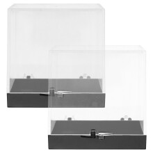 2 Stk. Kunststoff Aufbewahrungsbox Für Sammlerstücke Transparent