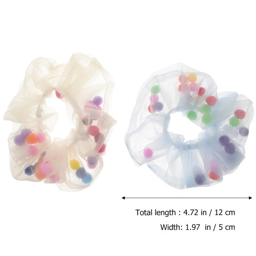 2Stk Ponytail Holder Haargummi Elastische Scrunchies 1