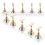 2 Sets Nageldisplay Regal Fee Metall 6