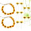 Haar Headband Set Gelbes Stoff 2 Sets 8,7x7,1 2