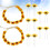 Haar Headband Set Gelbes Stoff 2 Sets 8,7x7,1 10