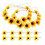 Haar Headband Set Gelbes Stoff 2 Sets 8,7x7,1 7