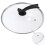 1Pc Tempered Glass Cookware Lid with Handle and Steel Edge 10