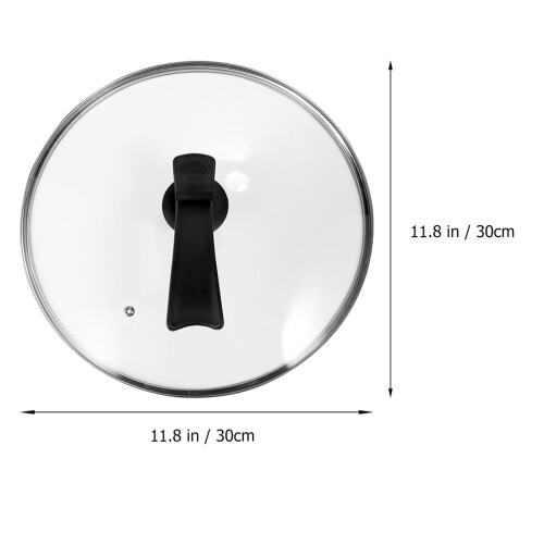 1Pc Tempered Glass Cookware Lid with Handle and Steel Edge 1