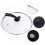 1Pc Tempered Glass Cookware Lid with Handle and Steel Edge 11