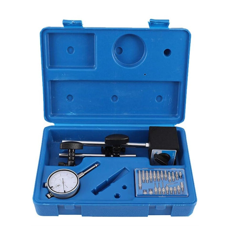 Dial Indicator With Magnetic Base, Fine Adjustable Long Arm, 0-1 Inch Travel, 0.001 Inch Resolution, Professional Gauge 9393856291694