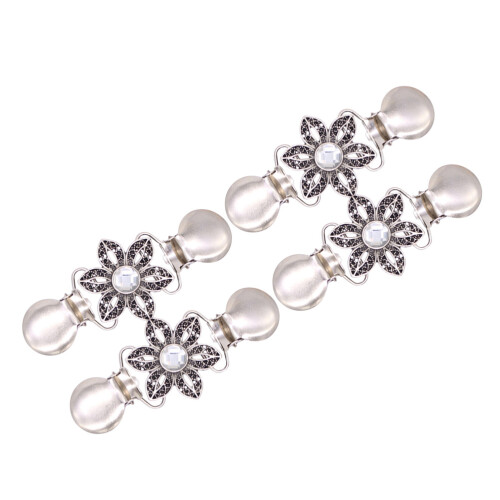 4Stk Silber Kleidung Schal Clip Für Damen Elegant 2
