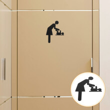 Wickelstation Schild Für Damen Herren Büro