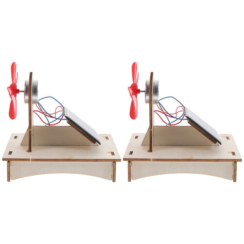 6 Sets Wissenschaft Ventilator DIY Holz Spielzeug 2