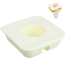 Beiger Cup Snack Holder Aus Silikon Mit Separaten Fächern