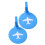 Airplane Bagagelabels Silicone 2 Set 1