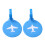 Airplane Bagagelabels Silicone 2 Set 4