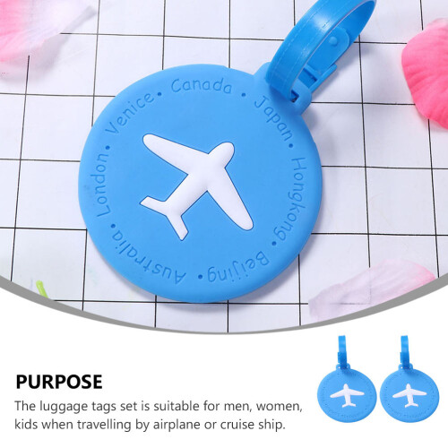 Airplane Bagagelabels Silicone 2 Set 1