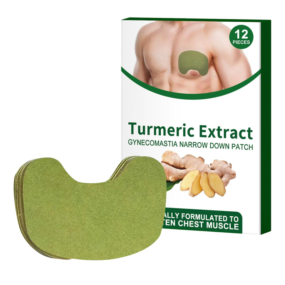 Gynecomastia Cellulite Patch For Men Chest And Belly Fat Tightening Ginger Compress 12 Count