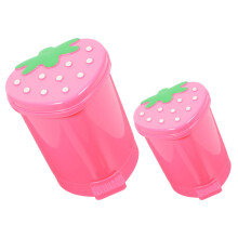 2 Stk. Desktop Müllbehälter Süßigkeiten Mini Figuren Babyrosa