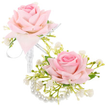 2 Sets -Corsage Für Handgelenk, Künstliche Armbinde