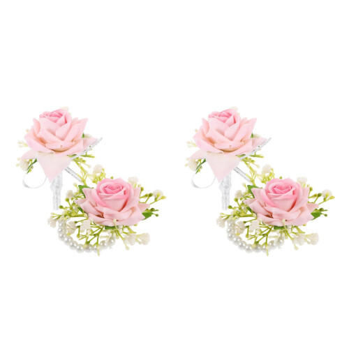 2 Sets -Corsage Für Handgelenk, Künstliche Armbinde 1
