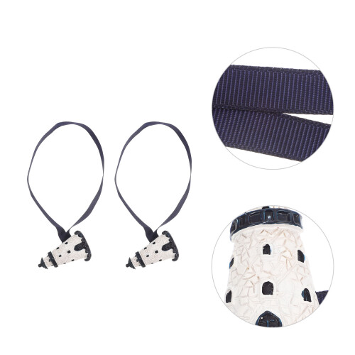 2Stk Vorhangschließer Halter Weiß Harz 1